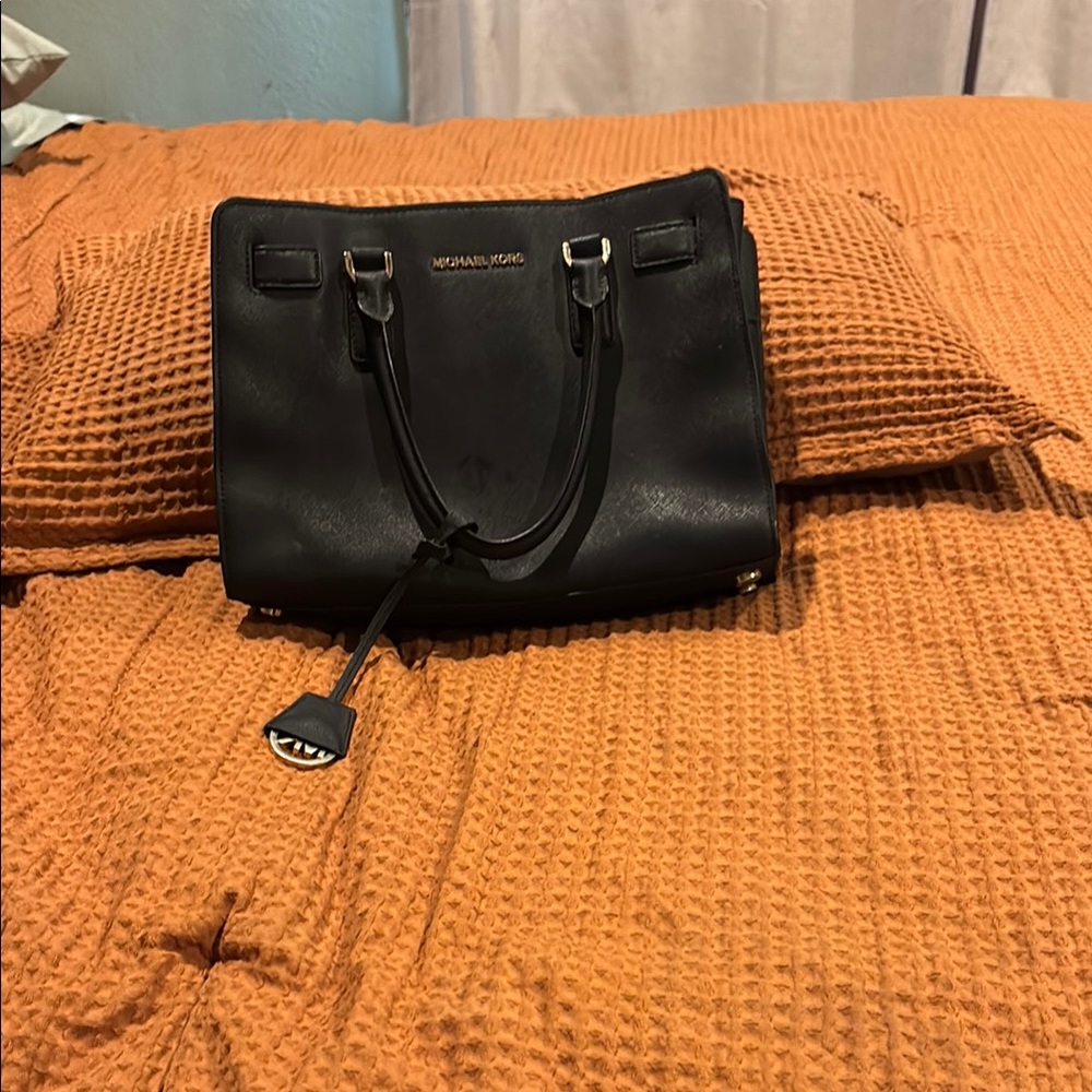 Michael Kors Black Satchel with Structured Design